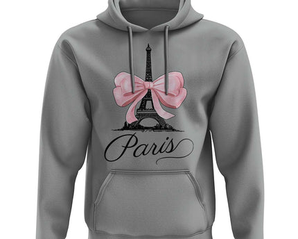 Eiffel Tower French Hoodie Paris Coquette France Pink Bow Aesthetic