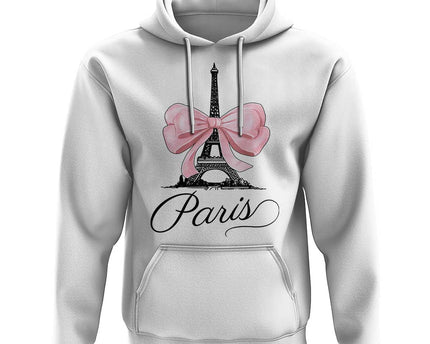 Eiffel Tower French Hoodie Paris Coquette France Pink Bow Aesthetic