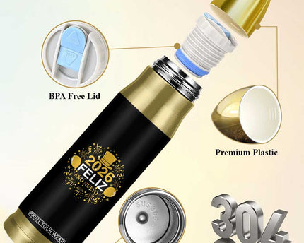 Spanish Mexican New Year 2026 Bullet Tumbler Feliz Ano Nuevo NYE Party