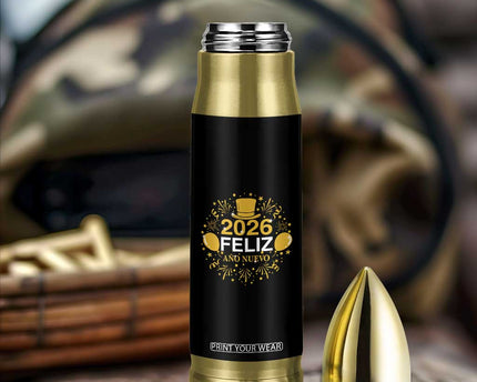 Spanish Mexican New Year 2026 Bullet Tumbler Feliz Ano Nuevo NYE Party