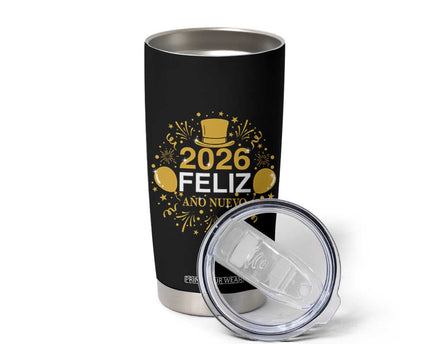 Spanish Mexican New Year 2026 Tumbler Cup Feliz Ano Nuevo NYE Party