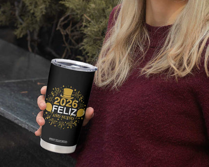Spanish Mexican New Year 2026 Tumbler Cup Feliz Ano Nuevo NYE Party