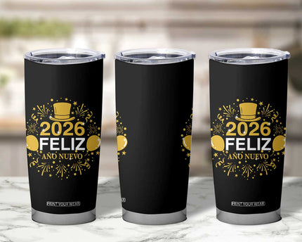 Spanish Mexican New Year 2026 Tumbler Cup Feliz Ano Nuevo NYE Party