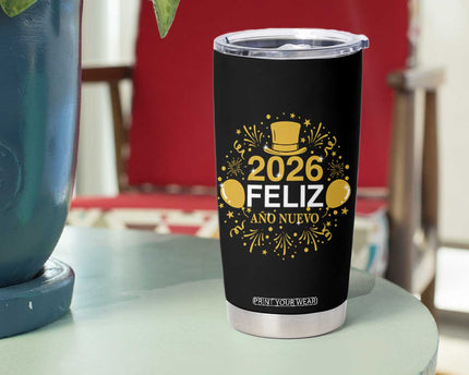 Spanish Mexican New Year 2026 Tumbler Cup Feliz Ano Nuevo NYE Party