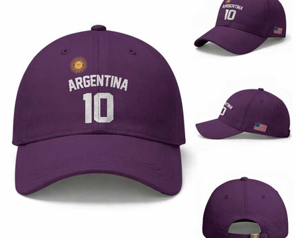 Argentina Football Number 10 Jersey Style Baseball Cap Soccer Fan