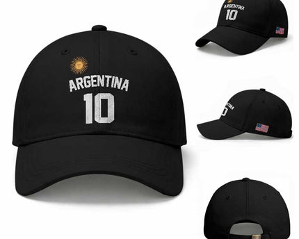 Argentina Football Number 10 Jersey Style Baseball Cap Soccer Fan