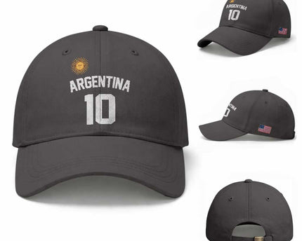 Argentina Football Number 10 Jersey Style Baseball Cap Soccer Fan