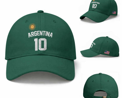 Argentina Football Number 10 Jersey Style Baseball Cap Soccer Fan