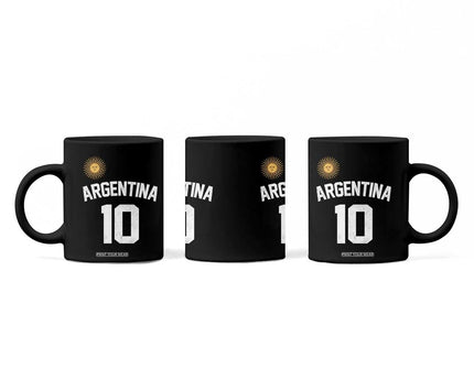 Argentina Football Number 10 Jersey Style Coffee Mug Soccer Fan