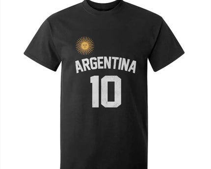 Argentina Football Number 10 Jersey Style T-Shirt For Kid Soccer Fan
