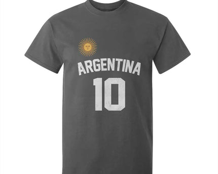 Argentina Football Number 10 Jersey Style T-Shirt For Kid Soccer Fan