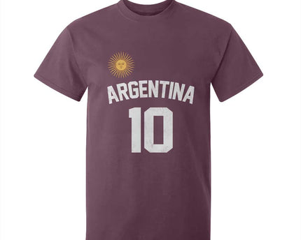 Argentina Football Number 10 Jersey Style T-Shirt For Kid Soccer Fan