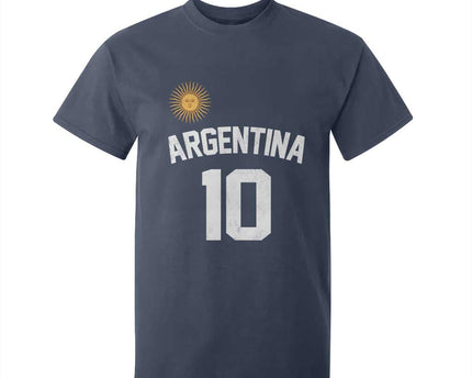 Argentina Football Number 10 Jersey Style T-Shirt For Kid Soccer Fan