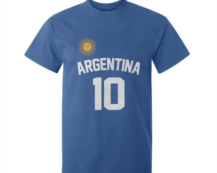 Argentina Football Number 10 Jersey Style T-Shirt For Kid Soccer Fan