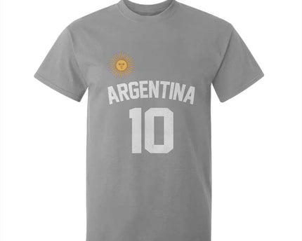 Argentina Football Number 10 Jersey Style T-Shirt For Kid Soccer Fan