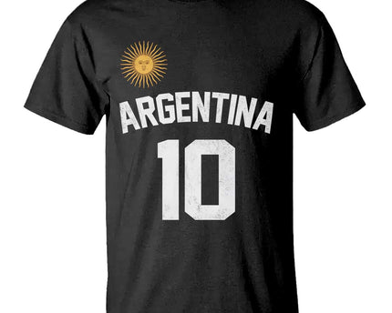 Argentina Football Number 10 Jersey Style T-Shirt Soccer Fan