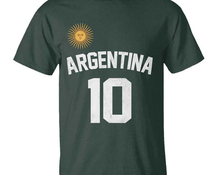 Argentina Football Number 10 Jersey Style T-Shirt Soccer Fan