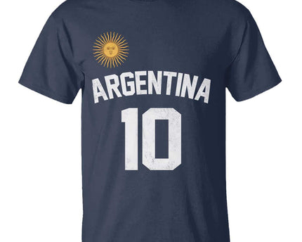Argentina Football Number 10 Jersey Style T-Shirt Soccer Fan