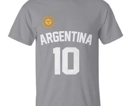 Argentina Football Number 10 Jersey Style T-Shirt Soccer Fan