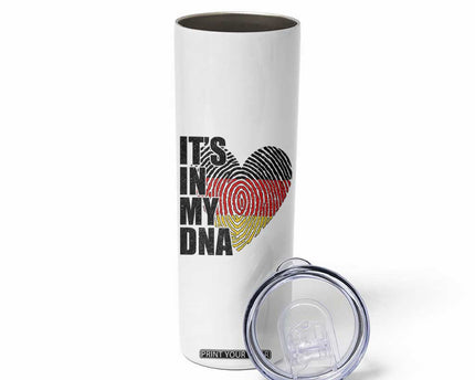 German Pride Skinny Tumbler It Is In My DNA Patriotic Germany Flag