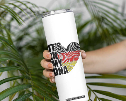 German Pride Skinny Tumbler It Is In My DNA Patriotic Germany Flag