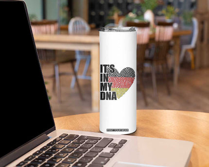 German Pride Skinny Tumbler It Is In My DNA Patriotic Germany Flag