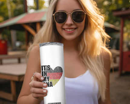 German Pride Skinny Tumbler It Is In My DNA Patriotic Germany Flag