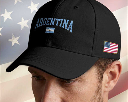 Argentina Sports Throwback Design Vintage Argentinian Flag Baseball Cap