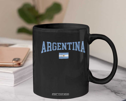Argentina Sports Throwback Design Vintage Argentinian Flag Coffee Mug