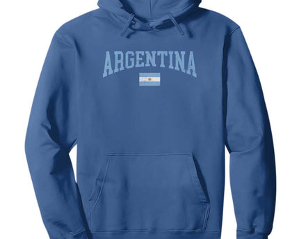 Argentina Sports Throwback Design Vintage Argentinian Flag Hoodie
