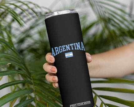 Argentina Sports Throwback Design Vintage Argentinian Flag Skinny Tumbler