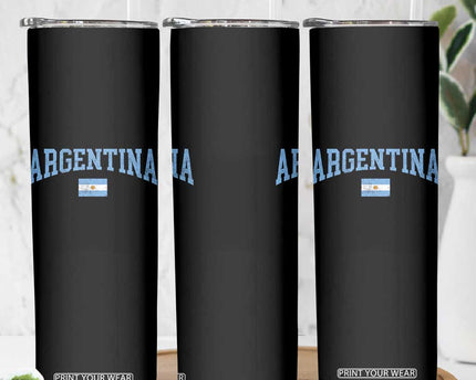 Argentina Sports Throwback Design Vintage Argentinian Flag Skinny Tumbler