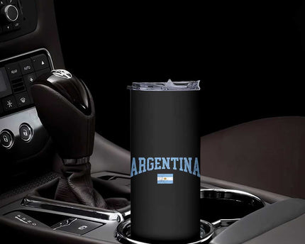 Argentina Sports Throwback Design Vintage Argentinian Flag Skinny Tumbler