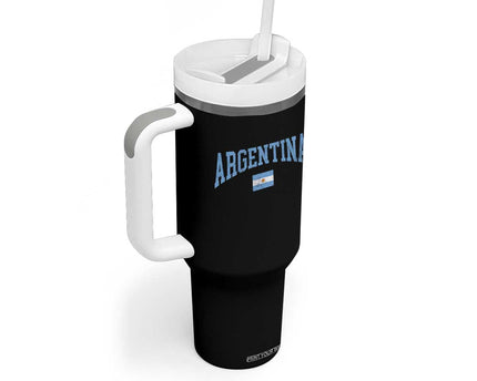 Argentina Sports Throwback Design Vintage Argentinian Flag Tumbler With Handle