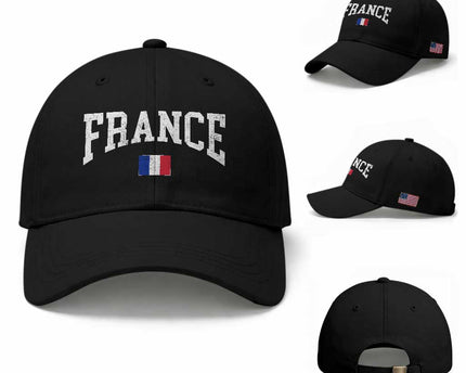 France Sports Throwback Design Vintage French Flag Baseball Cap