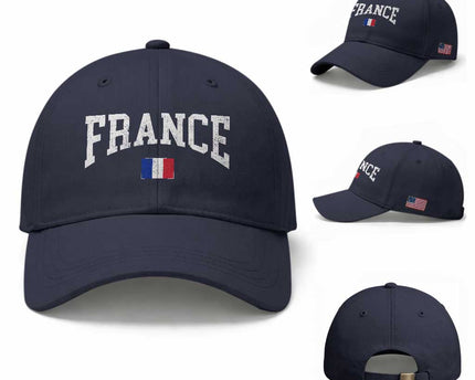 France Sports Throwback Design Vintage French Flag Baseball Cap