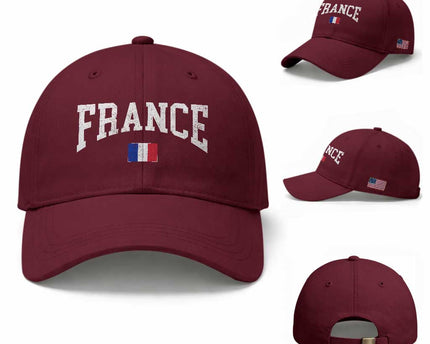 France Sports Throwback Design Vintage French Flag Baseball Cap