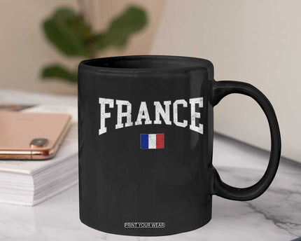 France Sports Throwback Design Vintage French Flag Coffee Mug