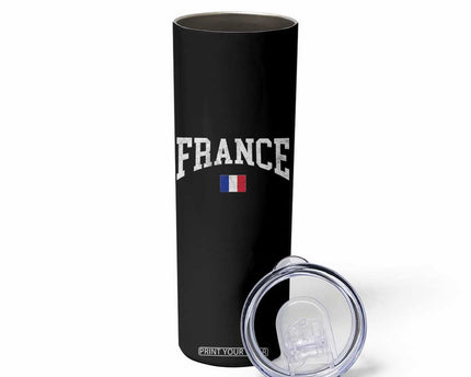 France Sports Throwback Design Vintage French Flag Skinny Tumbler