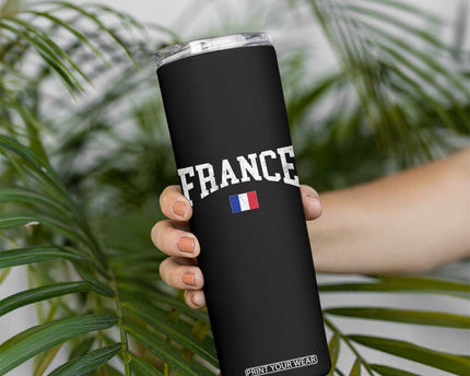 France Sports Throwback Design Vintage French Flag Skinny Tumbler