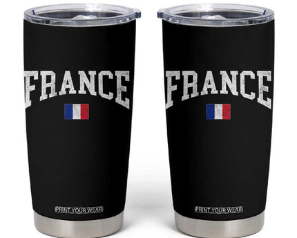 France Sports Throwback Design Vintage French Flag Tumbler Cup