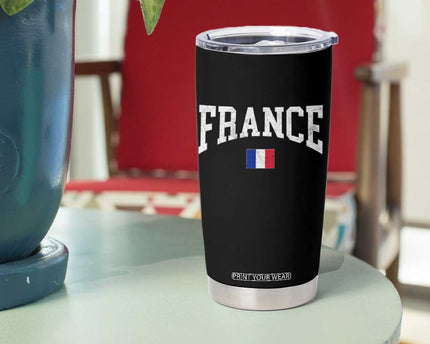 France Sports Throwback Design Vintage French Flag Tumbler Cup