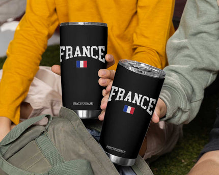 France Sports Throwback Design Vintage French Flag Tumbler Cup