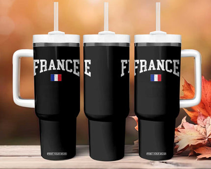 France Sports Throwback Design Vintage French Flag Tumbler With Handle