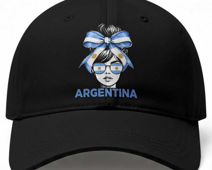 Messy Bun Argentina Pride Argentinian Girl Baseball Cap
