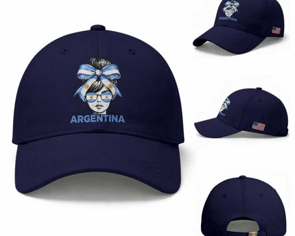 Messy Bun Argentina Pride Argentinian Girl Baseball Cap