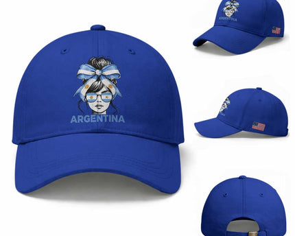 Messy Bun Argentina Pride Argentinian Girl Baseball Cap