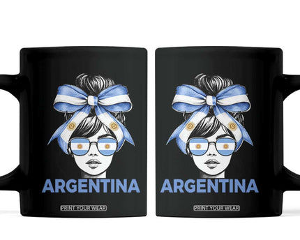 Messy Bun Argentina Pride Argentinian Girl Coffee Mug