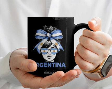 Messy Bun Argentina Pride Argentinian Girl Coffee Mug