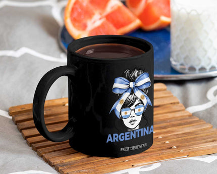 Messy Bun Argentina Pride Argentinian Girl Coffee Mug